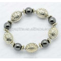 Bracelet en perles fines en gemme en hématite